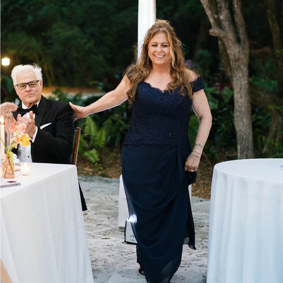 Montage By Mon Cheri Navy Dress